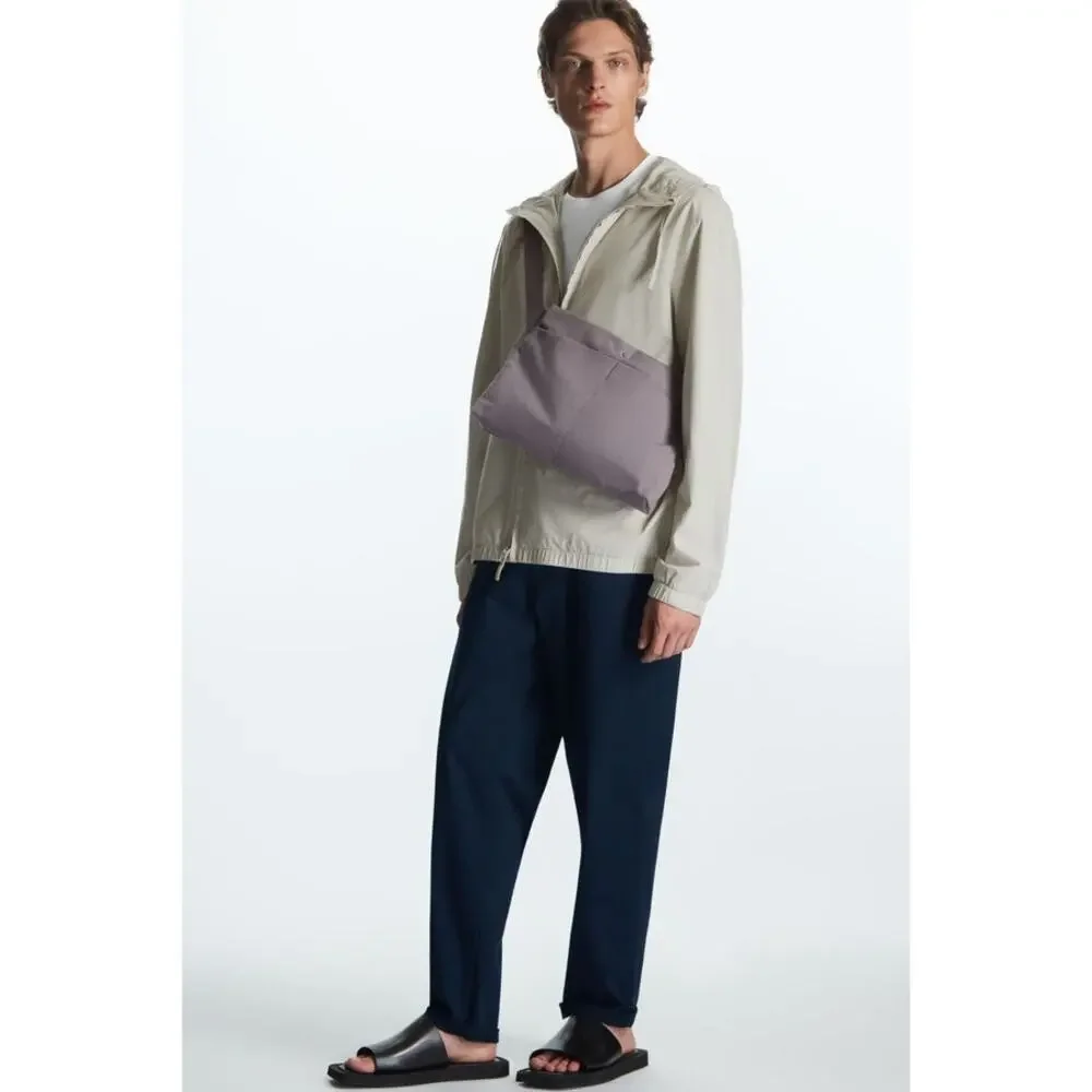 NEW COS Gray Canvas Crossbody Bag